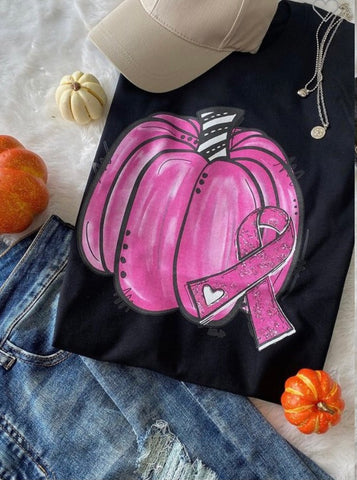 Pink pumpkin tee