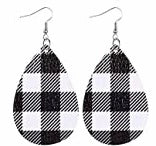 Teardrop faux leather earrings