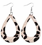 Teardrop faux leather earrings