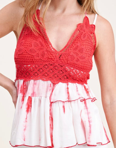 Boho peplum-like tank