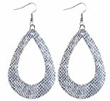 Teardrop faux leather earrings