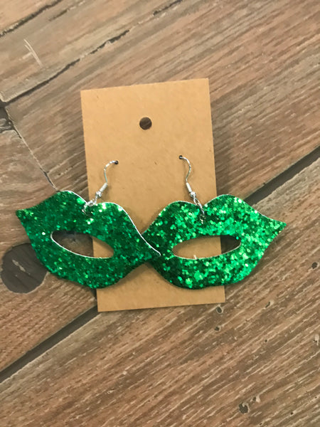 St. Patrick’s Day leather earrings