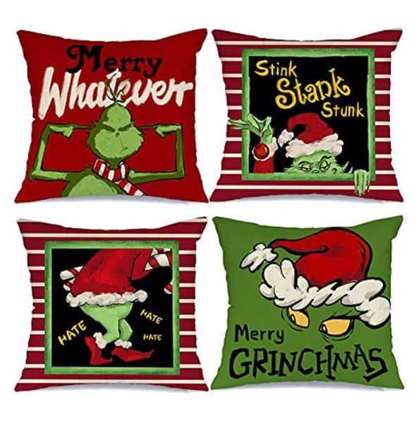 Grinch throw pillows