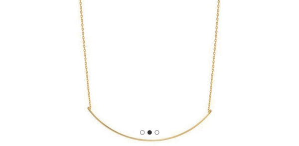 Necklace curved bar