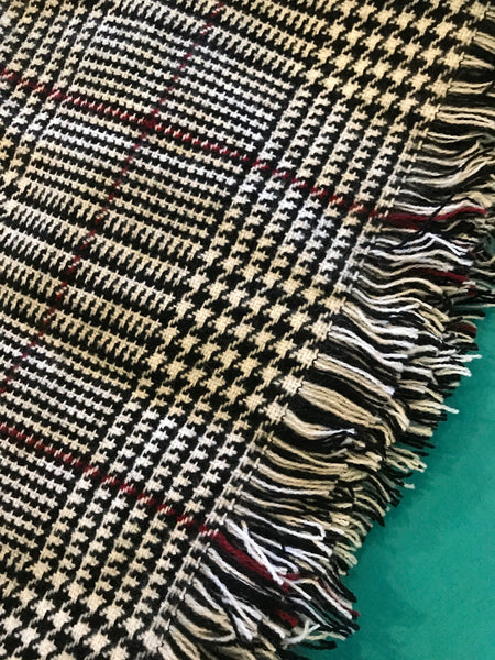 Plaid infinity scarf