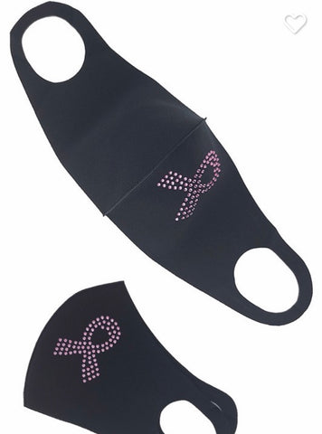 Pink ribbon face mask