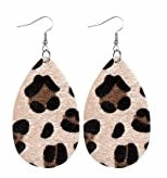 Teardrop faux leather earrings