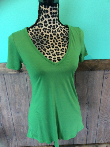Green v neck top