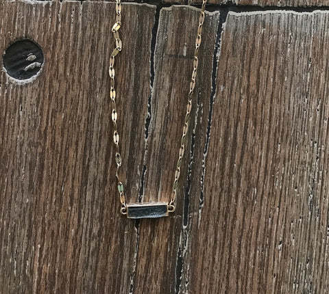 Necklace gray stone choker