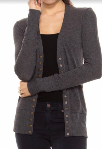 Sweater cardigan charcoal