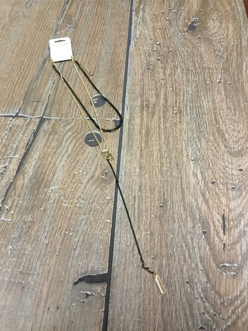 Necklace, layered choker drop pendant
