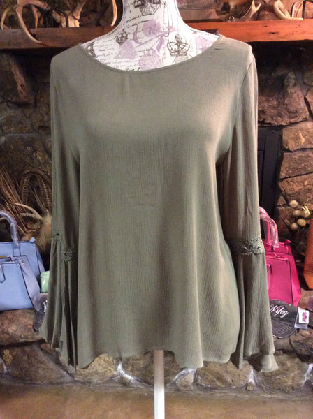 Olive Bell Sleeve Top