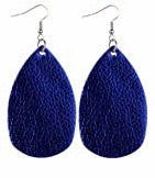 Teardrop faux leather earrings