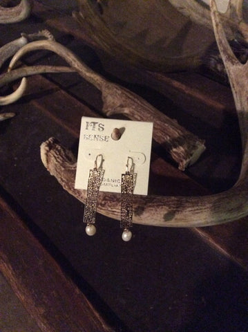 Pearl Stone drop earrings
