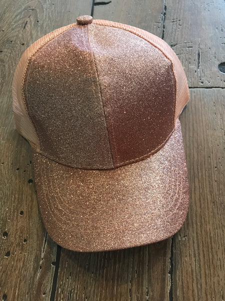 Hat glitter ponytail hat